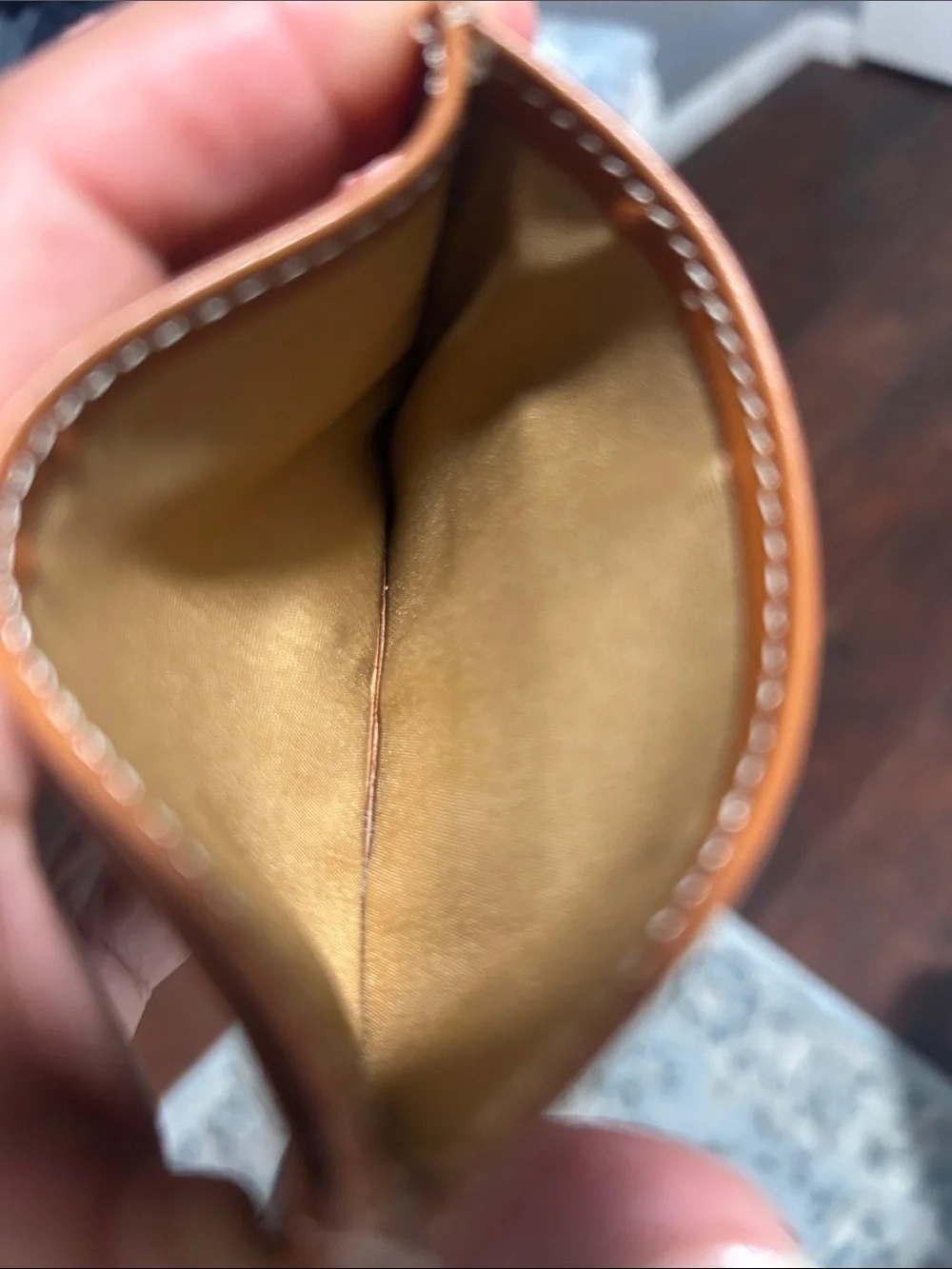 Polo by Ralph Lauren Tan Leather Money Clip Card Holder